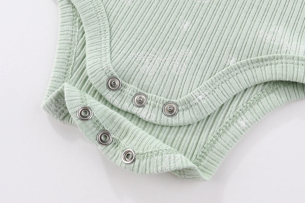 6-Piece Fashion Cute Baby Bodysuits Cotton Soft Newborn Boy Girl Short Sleeve Onesies Summer Sleeveless Infant Clothes