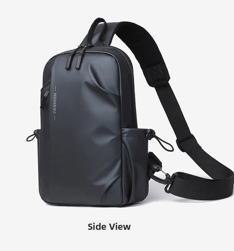 Large Capacity Fashion Waterproof Men's Crossbody Bag Travel Casual Ladies Single Shoulder Slant Bag Korean Style Chest Bag
