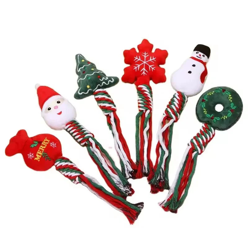 Cotton Double Knot Dog Rope Toy Chew Toy Teething Stick For Puppy Small Medium Dogs Interactive Self Entertaining Pet Play Toy
