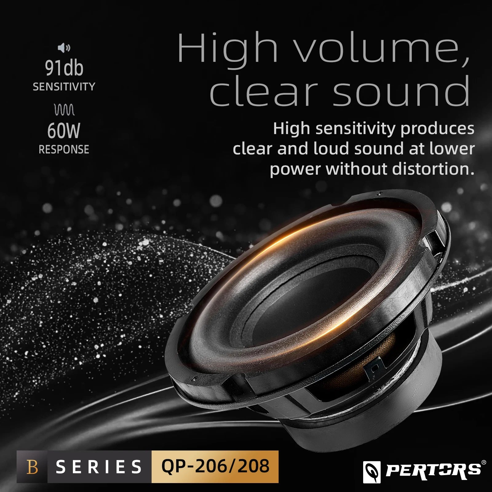 Q-PERTORS 6.5/8 Inch 200W/220W Car Subwoofer Audio Speaker for Car Home Theater System Upgrade Stereo Component Modification