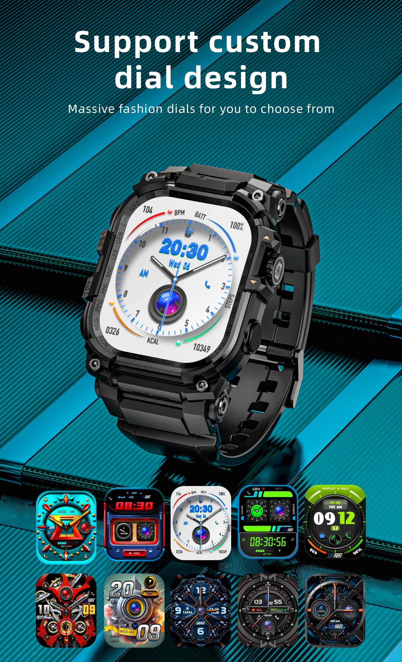 APPLLP 7 MAX 5G LTE Smartwatch 2.06inch Amoled Larger Screen Android 10.0 Smart Watch With 8MP Rotary Camera Sim Card Slot WIFI