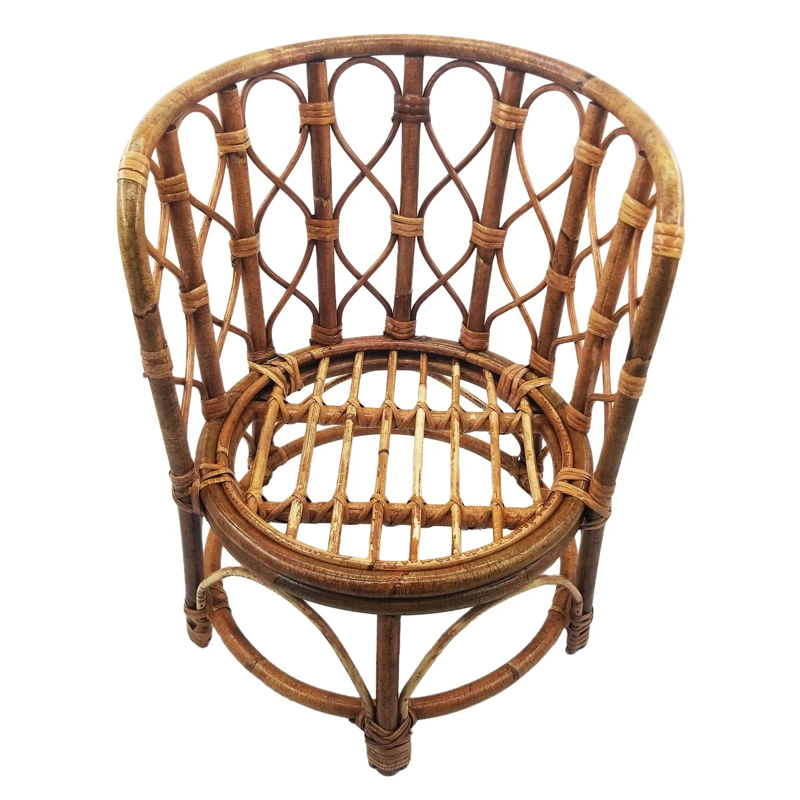 Baby Chair Newborn Photography Props Furniture Retro Bamboo Boy Wooden Bed Newborn Photo Posing Prop Basket Baby Crib Accessori