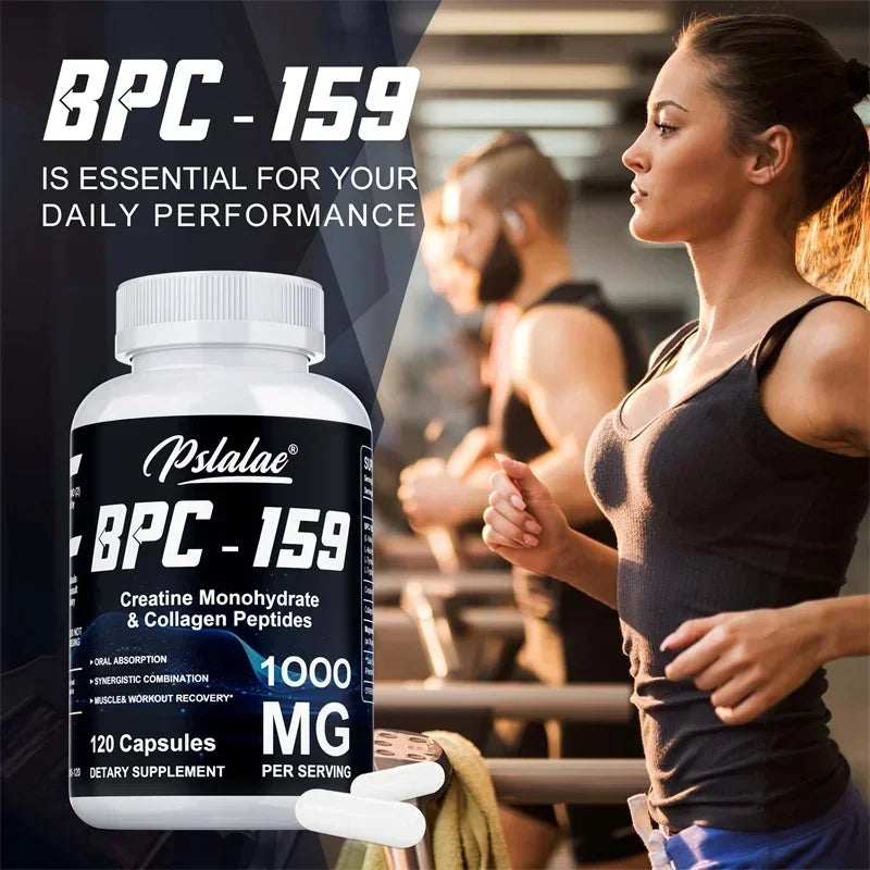 BPC-159, Creatine Monohydrate & Collagen Peptides - Supports Muscle and Athletic Recovery, Enhance Energy, Endurance