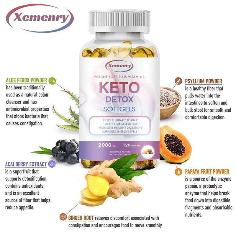Keto Capsules - Promote Weight Management, Improve Metabolism, Support Body Cleansing and Detoxification