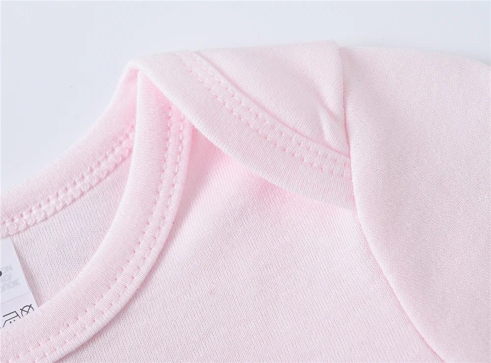 2025 Solid White Baby Clothes Short Sleeve Cotton Baby Girls Boys Bodysuit Newborn body bebe 0-24 months Infant Jumpsuit