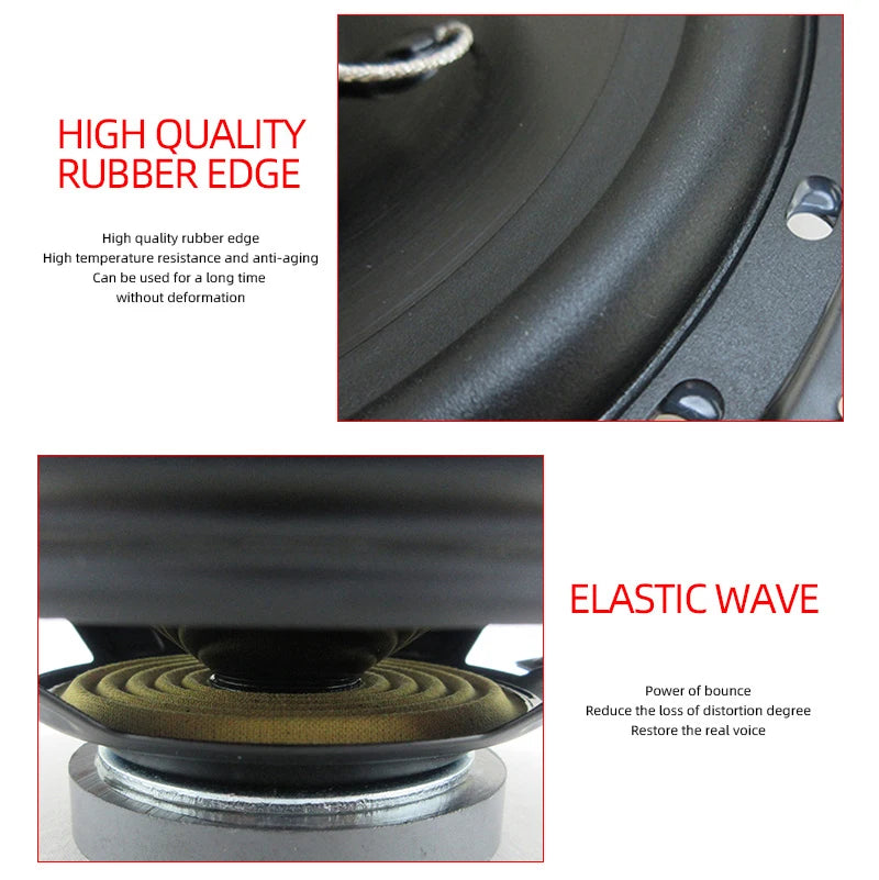 1Pair 4/5/6 Inch 3-Way Universal Car HiFi Coaxial Speaker 280W/320W/400W Auto Music Stereo Car Door Full Range Speakers Woofer