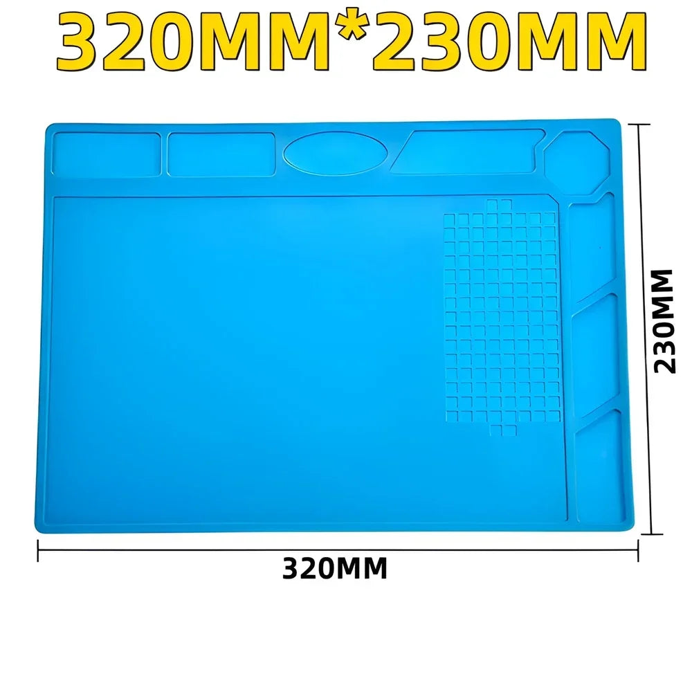Durable ESD Silicon Soldering Mat Heat-Resistant Work Pad for Hot Air Gun Soldering Iron Station Repair Thermal Insulation Pad