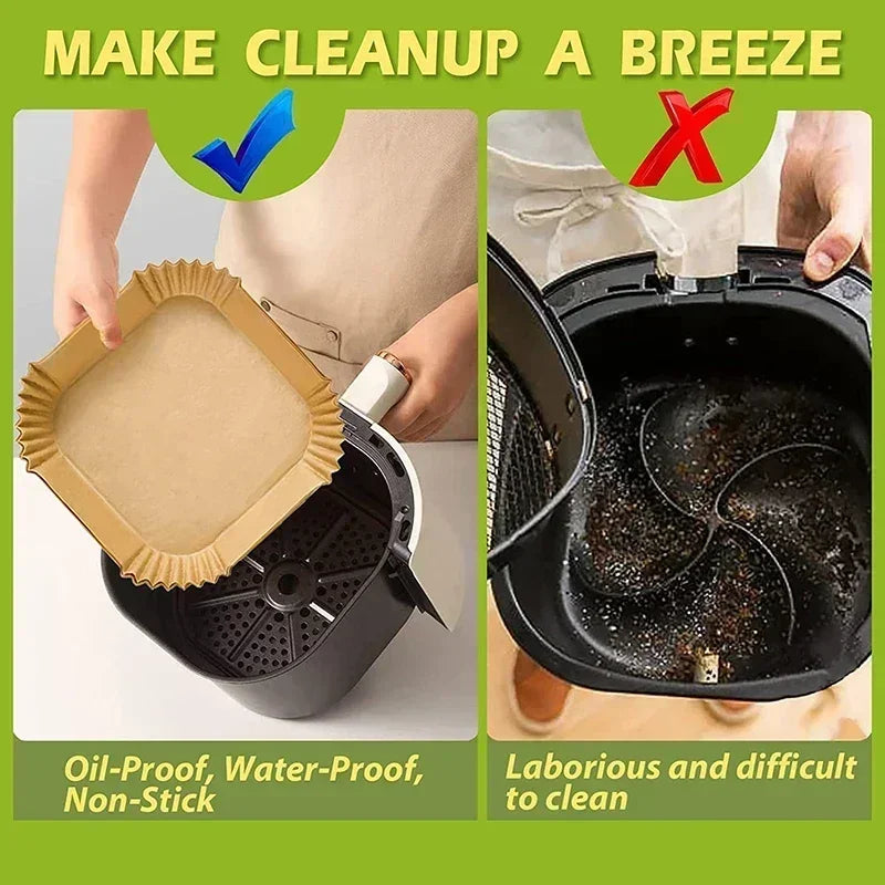 Disposable Baking Paper Hot Air Fryer Paper Airfryer Cooking Baking Reusable Oven Food Waxed Paper Foil Kitchen Tools