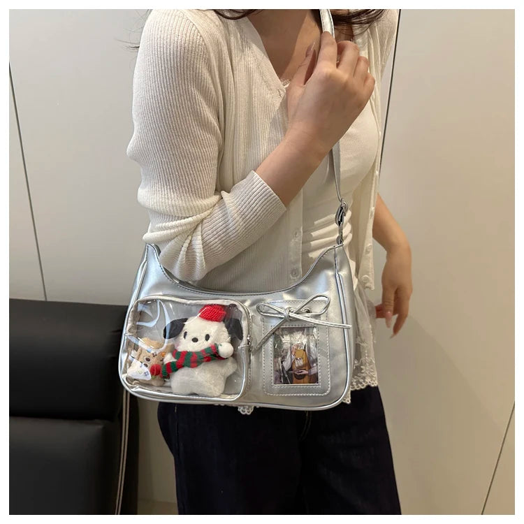 Design Sensation Single Shoulder Slant Crossbody Bag Basic Model Grain Bag Pain Bag for Girls Soft Synthetic Leather Sq...