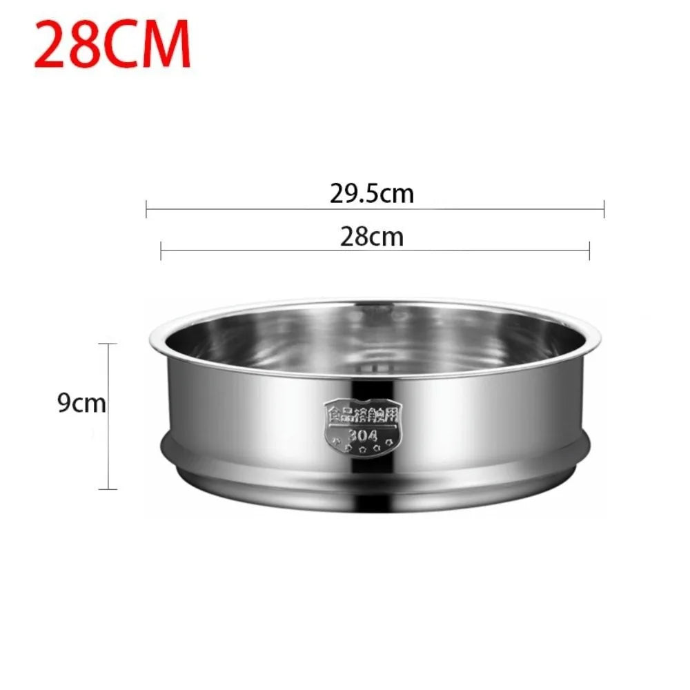 New 304 Stainless Steel Steamer Basket Thickened 16-32cm Food Steam Rack Generic Safe Material Drain Basket Home Cooking