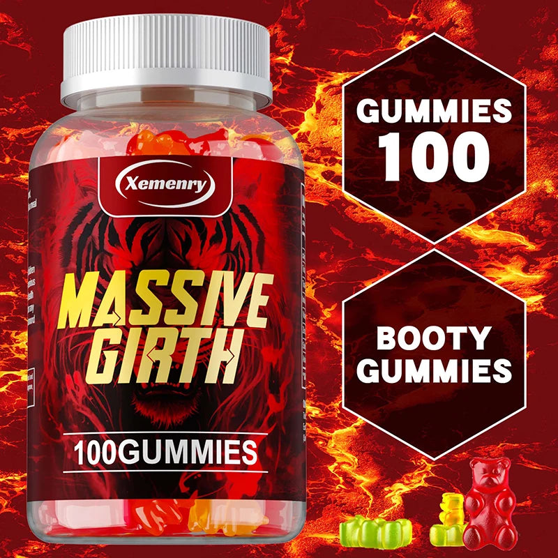 Massive Girth Capsules for Men - Nutrition Supplements That Promote Muscle Growth, Improve Endurance, and Maintain Vitality