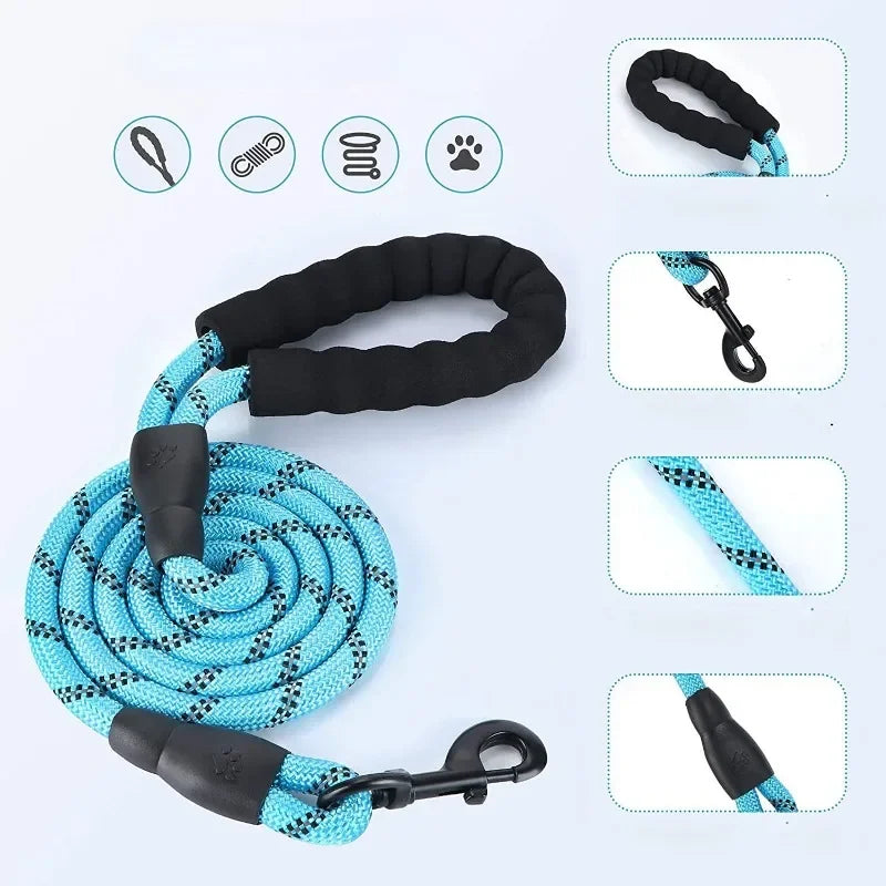 Strong Dog Leash Pet Leashes Reflective Leash For Big Small Medium Dog Leash Drag Pull Tow Golden Retriever
