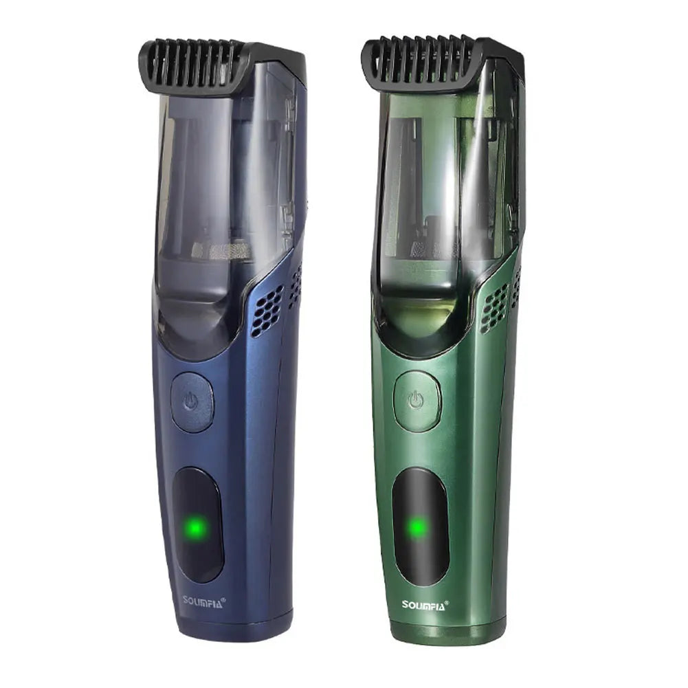 Hatteker Cordless Beard Trimmer Men Rechargeable Electric Shaver Built-in Vacuum Clipper for Mustache Sideburns IPX6 Washable