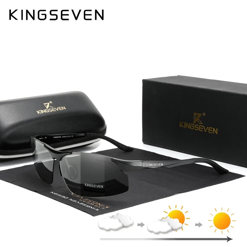 KINGSEVEN UV400 Polarized Men Sunglasses Cycling Driving Mirror Lens Male Glasses Anti-glare Women Fishing High Quality Eyewear
