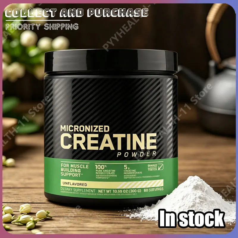 Micronized Creatine Monohydrate Powder Support Strength and Muscle Performance Unflavored 60 Servings 300 Grams