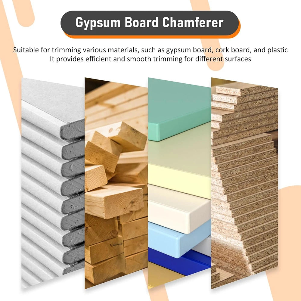 Plasterboard Quick Cutter Gypsum Board Hand Plane Drywall Edge Chamfer Woodworking Cutting Tool 45 ° 60 ° Trimmer Hand Tool