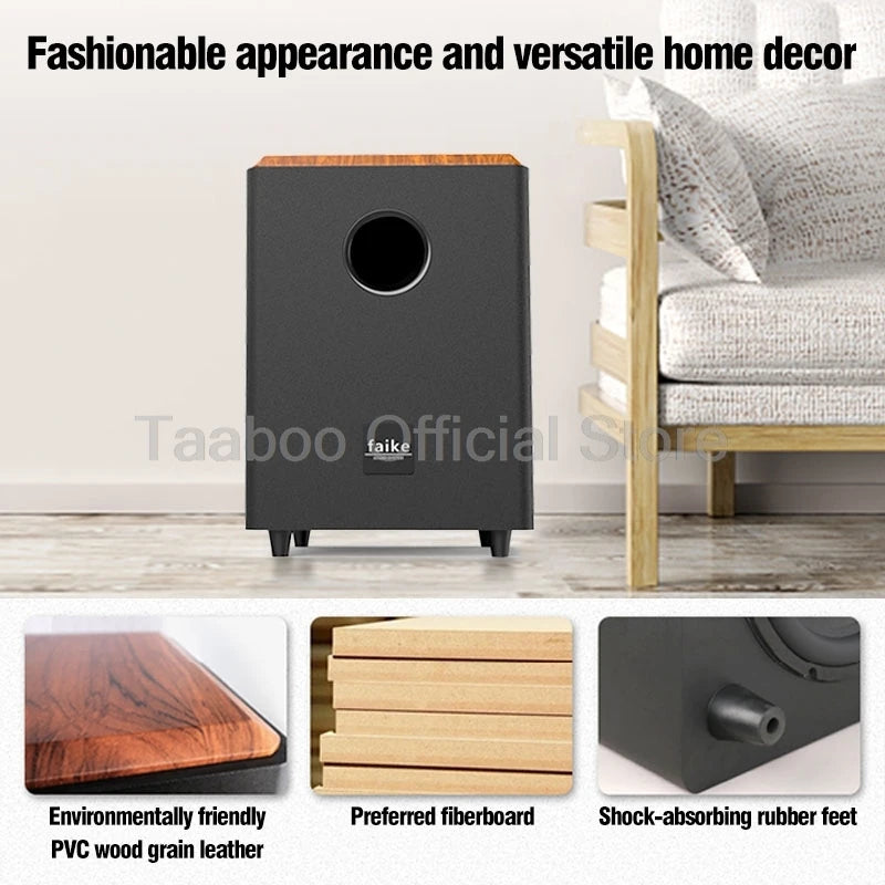 8/10/12 Inch Passive Subwoofer 80-150W High Power Speaker 4-8ohm HiFi TV Speakers Audio For Home Theater Sound System Television