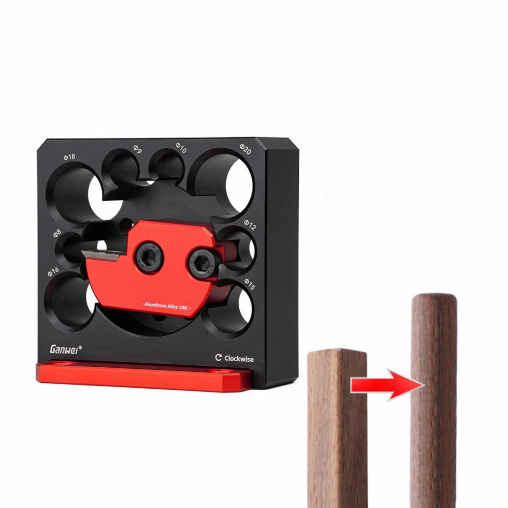 8 Holes Dowel Maker Jig Kit w/ Carbide Blades -Metric and Inch Woodworking Electric Drill Milling Dowel Round Rod Auxiliary Tool
