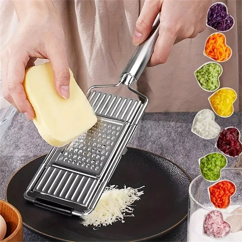 Stainless Steel Shredder Cutter Vegetable Grater Portable Manual  Vegetable Slicer Easy Clean Multi Purpose Kitchen Accesories