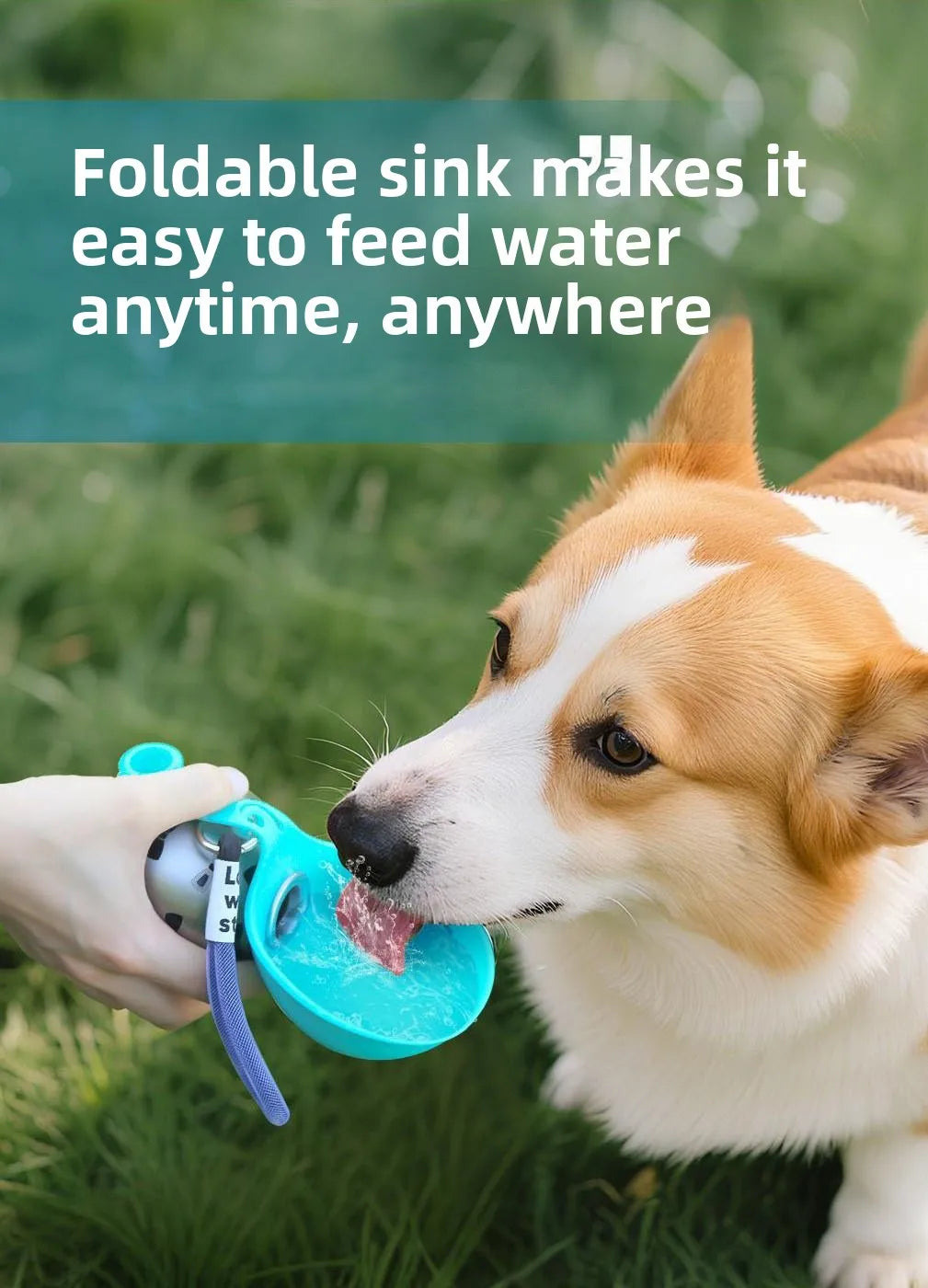 Foldable Stainless Steel Pet Water Bottle Spherical Design Portable Bowl for Small Pets Outdoor Daily Feeding and Drinking