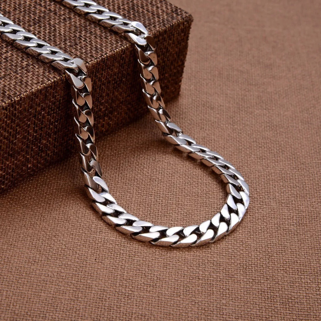925 Silver Chains Original Certified Cuban Chain Authentic 925 Silver Necklace