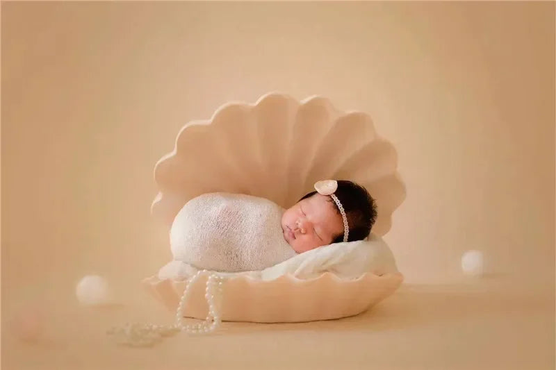 Newborn Photography Props Iron Shell Bed Pearl Mermaid Butterfly Pillow Blanket Baby Costume Baby Photo Props Studio Accessories