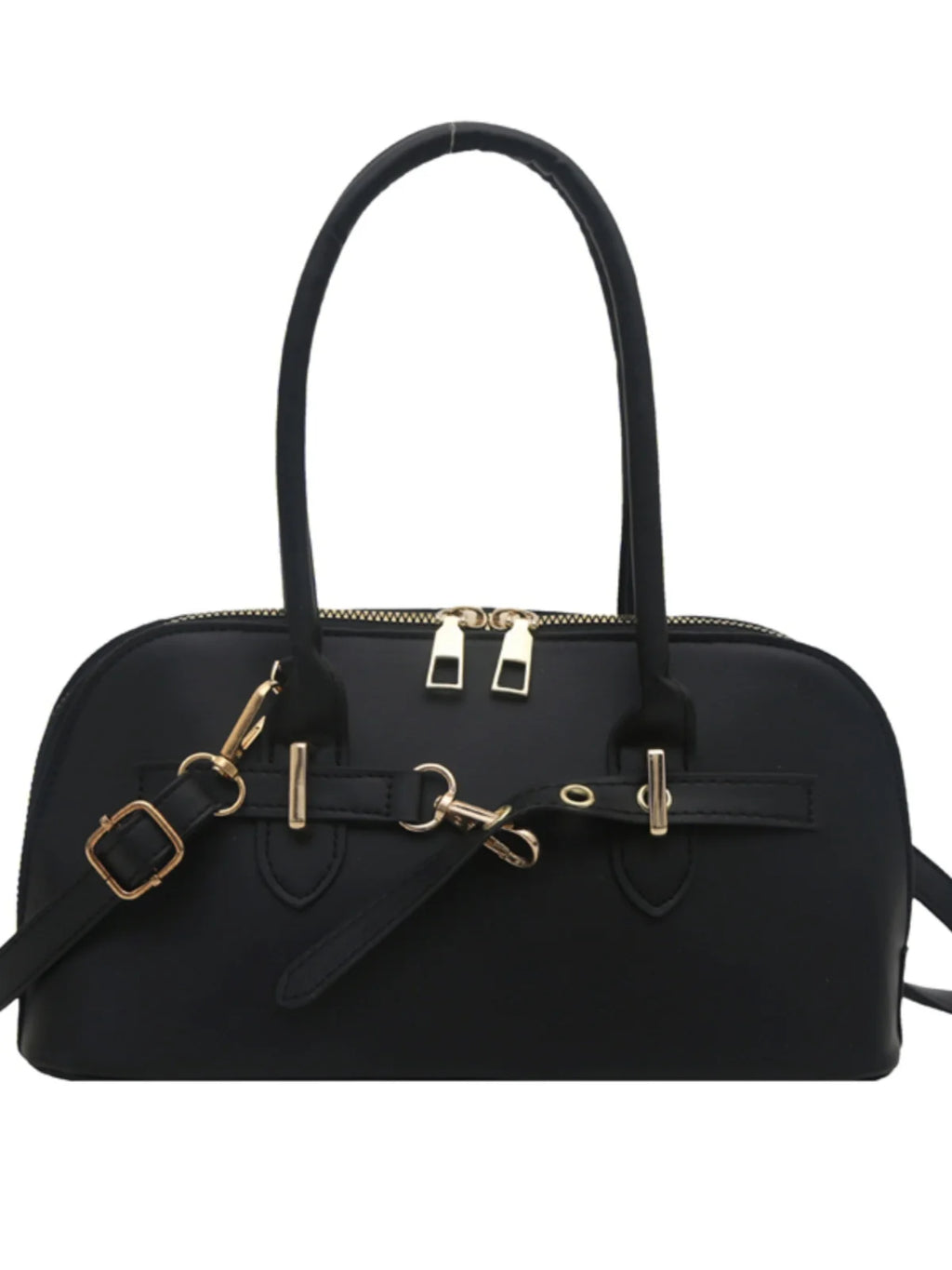 Modern  Shaped Women's Handbag Crossbody Commuter Bag Fashionable Retro Bowling Bag Soft Handle Polyester