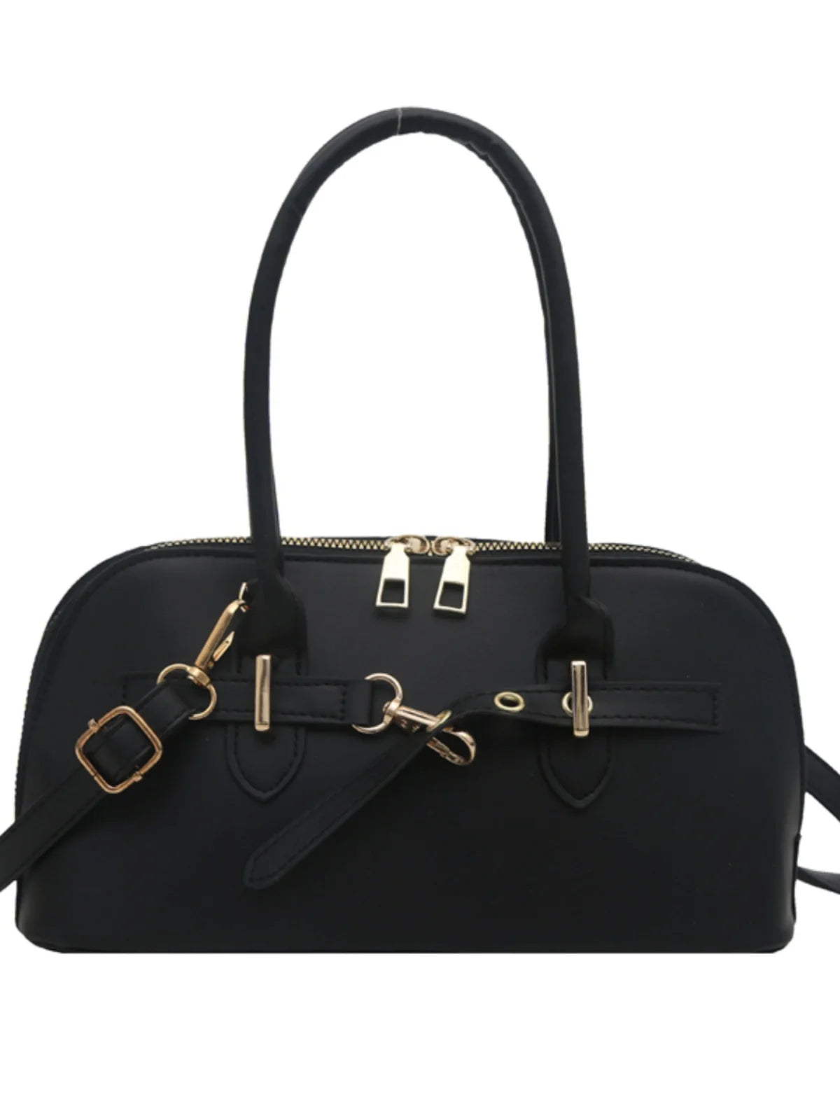 Modern  Shaped Women's Handbag Crossbody Commuter Bag Fashionable Retro Bowling Bag Soft Handle Polyester