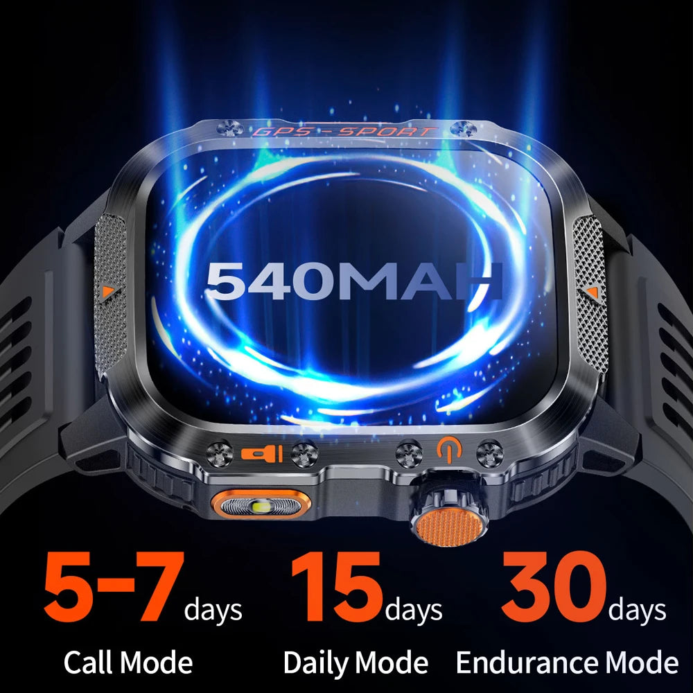 2025 New Dual-Frequency Satellite GPS Sports Smart Watch Compass Barometer Bluetooth Call 10ATM Waterproof Swim Smart Bracelet