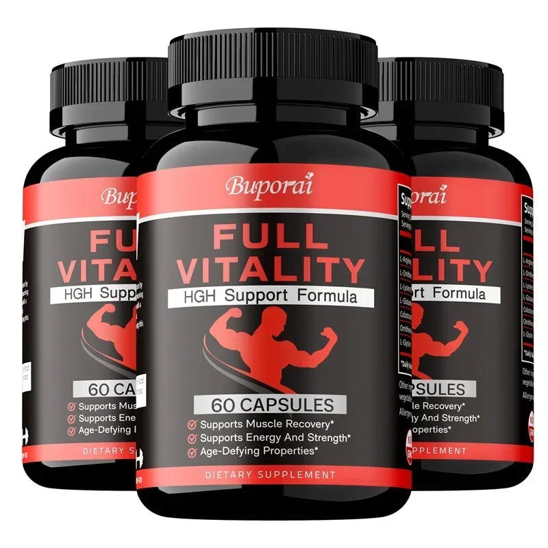 Full Vitality HGH Supplement - Muscle Growth and Recovery, Post Workout Recovery, Natural Energy and Endurance, Boost Vitality