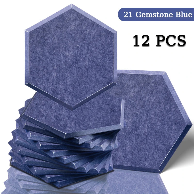 TOUO Acoustic Panel High Density Sound Absorbing Material 12 Pc Soundproofing Panels Studio Acoustic Treatment Sound Isolation