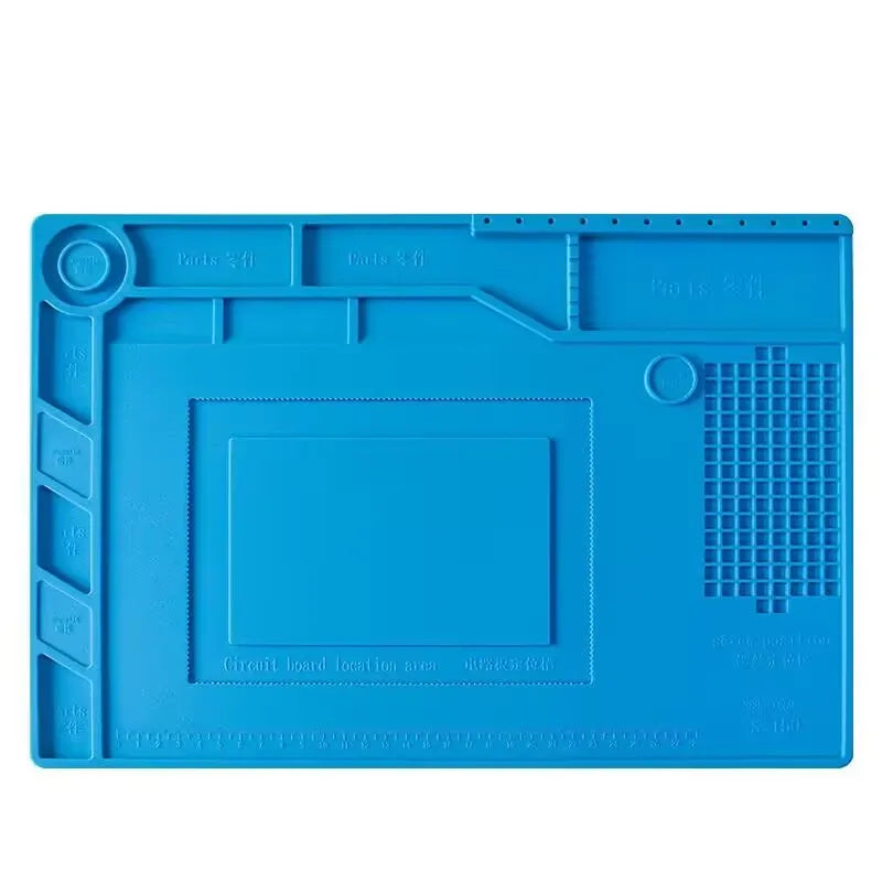 1pcs Soldering Station Mat Silicone Work Mat Heat Resistant Anti-Static Magnetic Mat for Electronic Phone Laptop Watch Repair