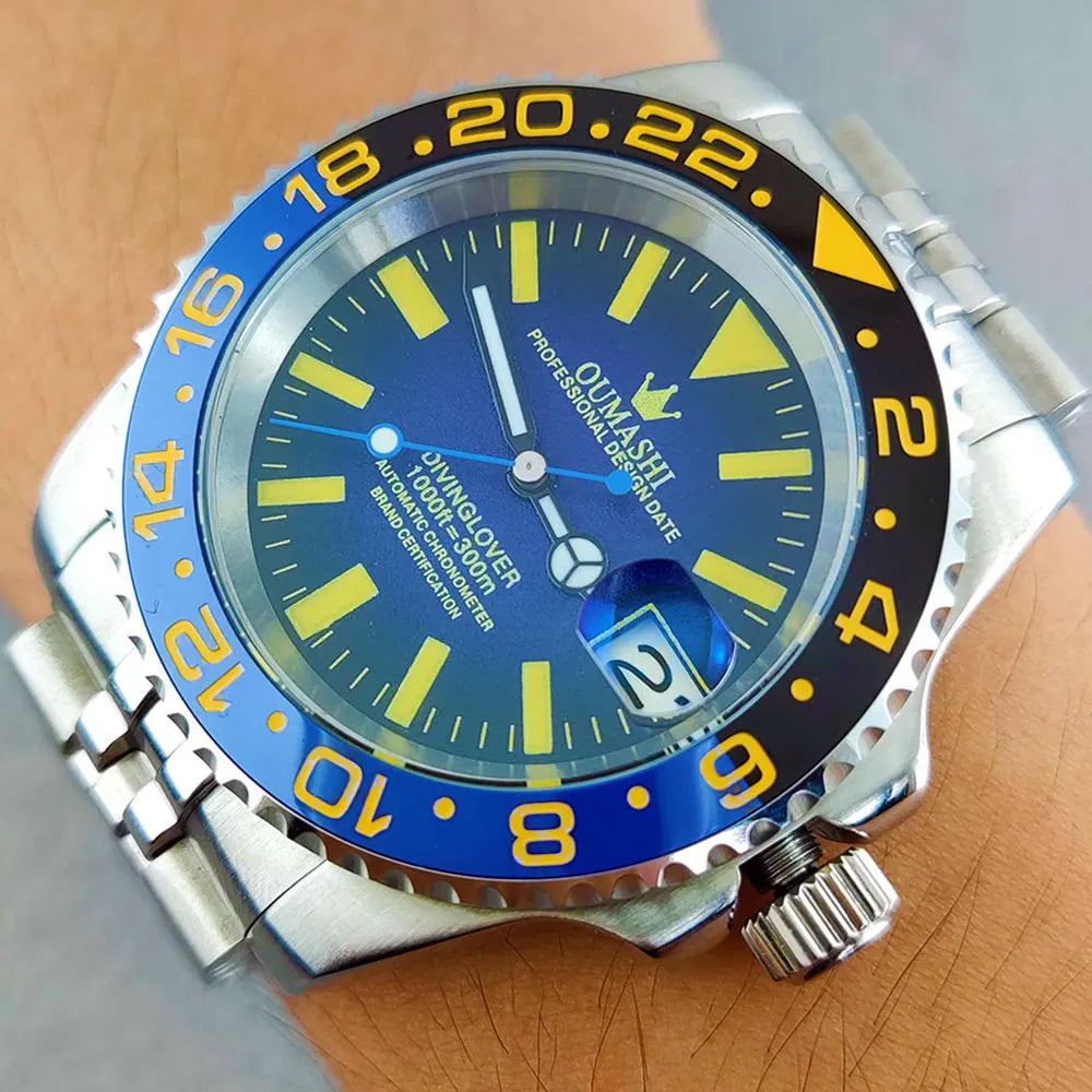 Luxury NH35 Watch 40mm Diver Men's Mechanical Watch Sapphire Glass Automatic Watch NH35 Stainless Steel Watch for men