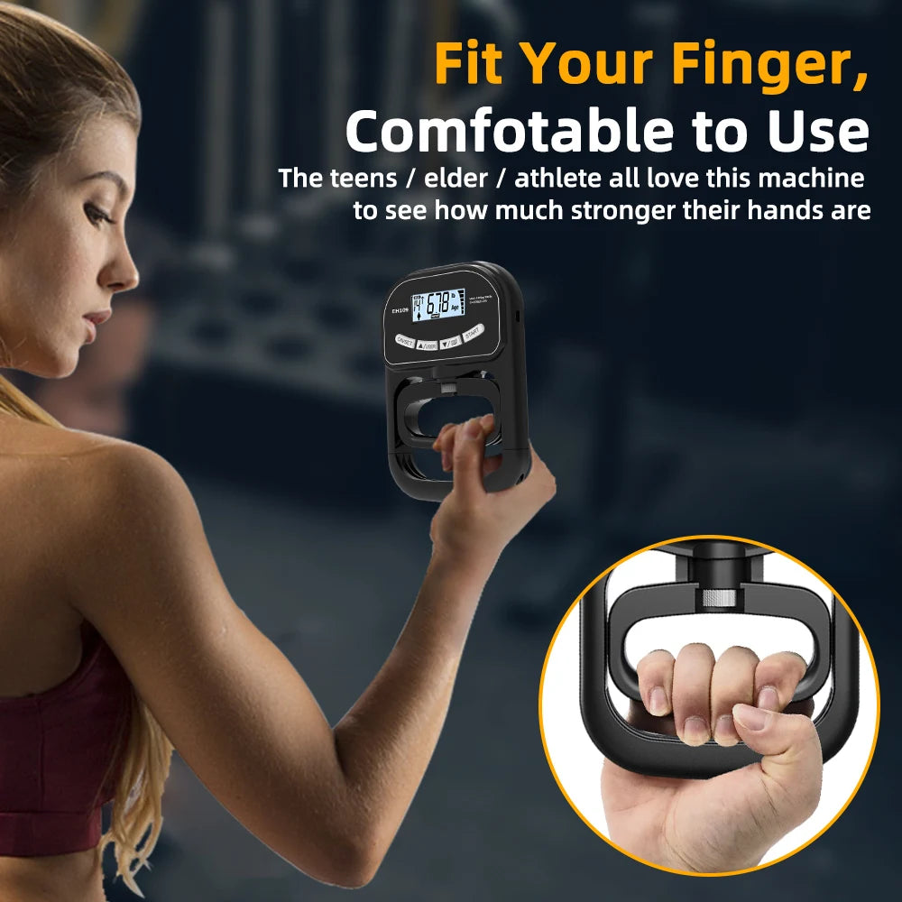 NEW Grip Strength Tester 265Lbs/120Kg Digital Hand Dynamometer Grip Strength Meter USB LCD Screen Hand Grip Dynamometer