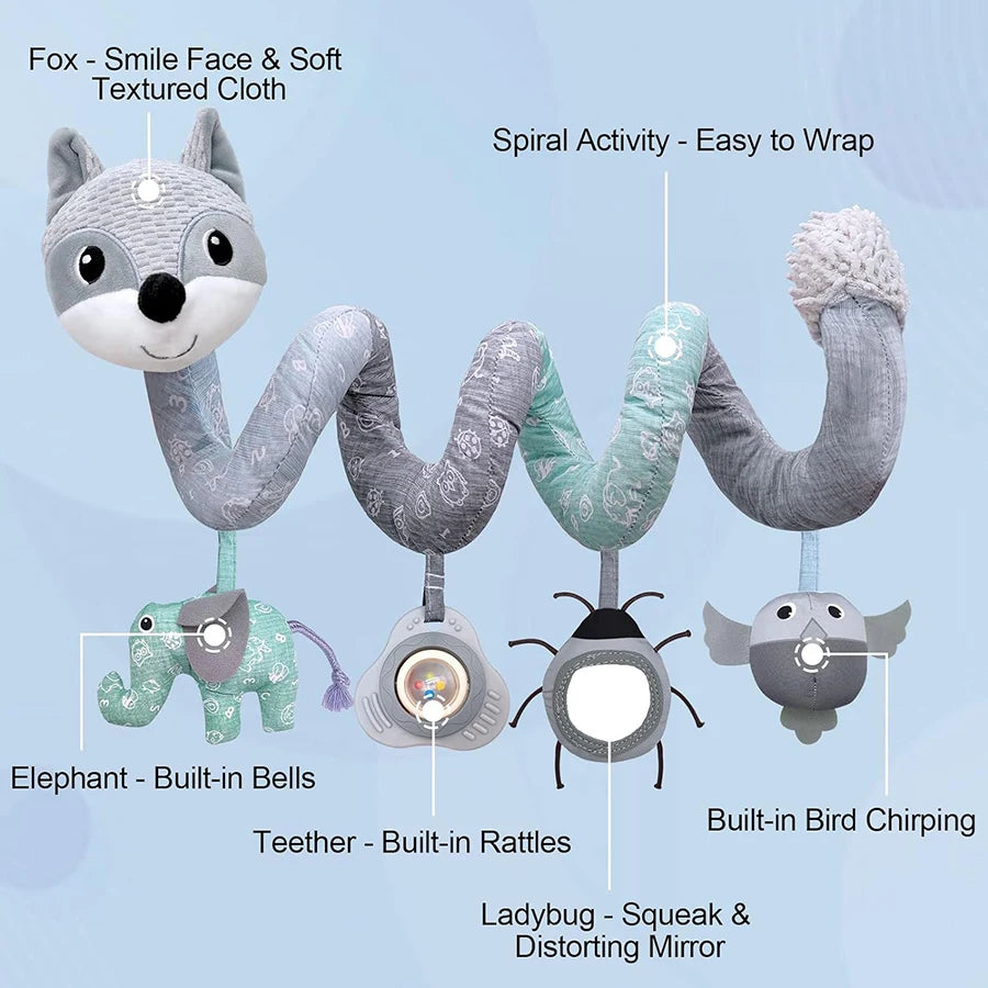 Car Seat Toys Newborn Toys Stroller Toy Baby Toys Carseat Toy for Infants for Carseat Stroller Crib with Music Rattles Teether