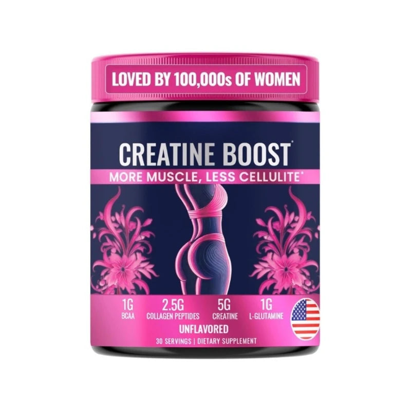 Creatine for Women Booty Builder Supplement with Collagen & BCAA Supports Muscle Development Post-Workout Recovery Elasticity