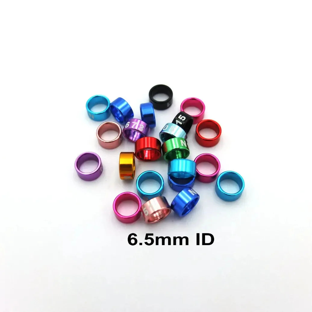 50PCS Randomly Numbered Aluminum Closed Bird Leg Bands in Assorted Colors - Ideal for Bird Identification and Tracking