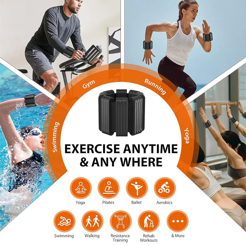 1Pair Ankle Weights for Women,2 lbs/4 lbs Adjustable Wrist Arm Weights for Women & Men Yoga Training Walking Jogging Aerobics