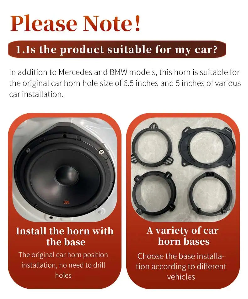 JBL Car Audio Speaker Door 6.5 Inch High Power CLUB6500C Speaker Treble Mid-Subwoofer Speaker Subwoofer Speaker Stereo Surround