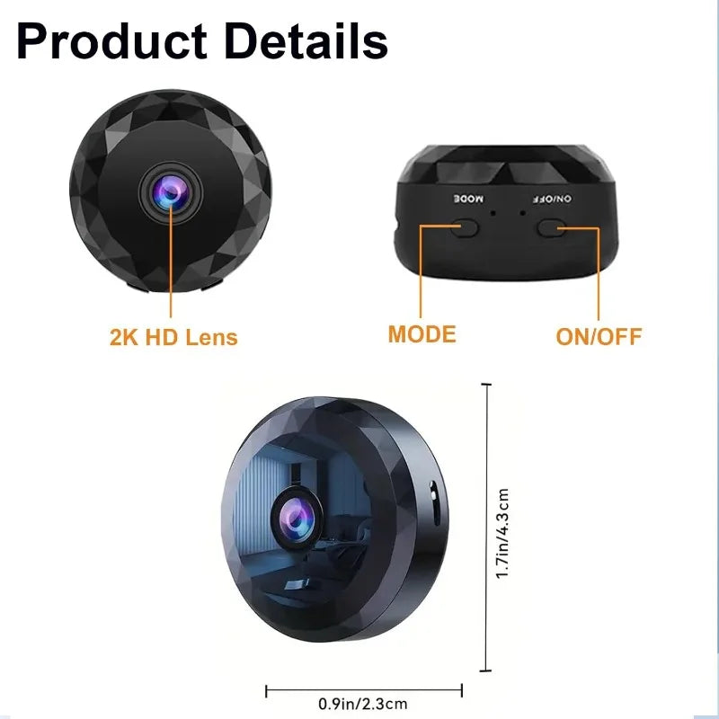 Baby Monitor 1080P HD Mini WiFi Camera Indoor Safety Security Surveillance Camcorder IP Cam Audio Video Recorder