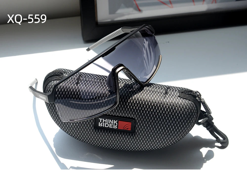 ThinkRider Bike Photochromic Cycling Glasses Bicycle Glasses Sports Men's Sunglasses MTB Road Cycling Eyewear Protection Goggles