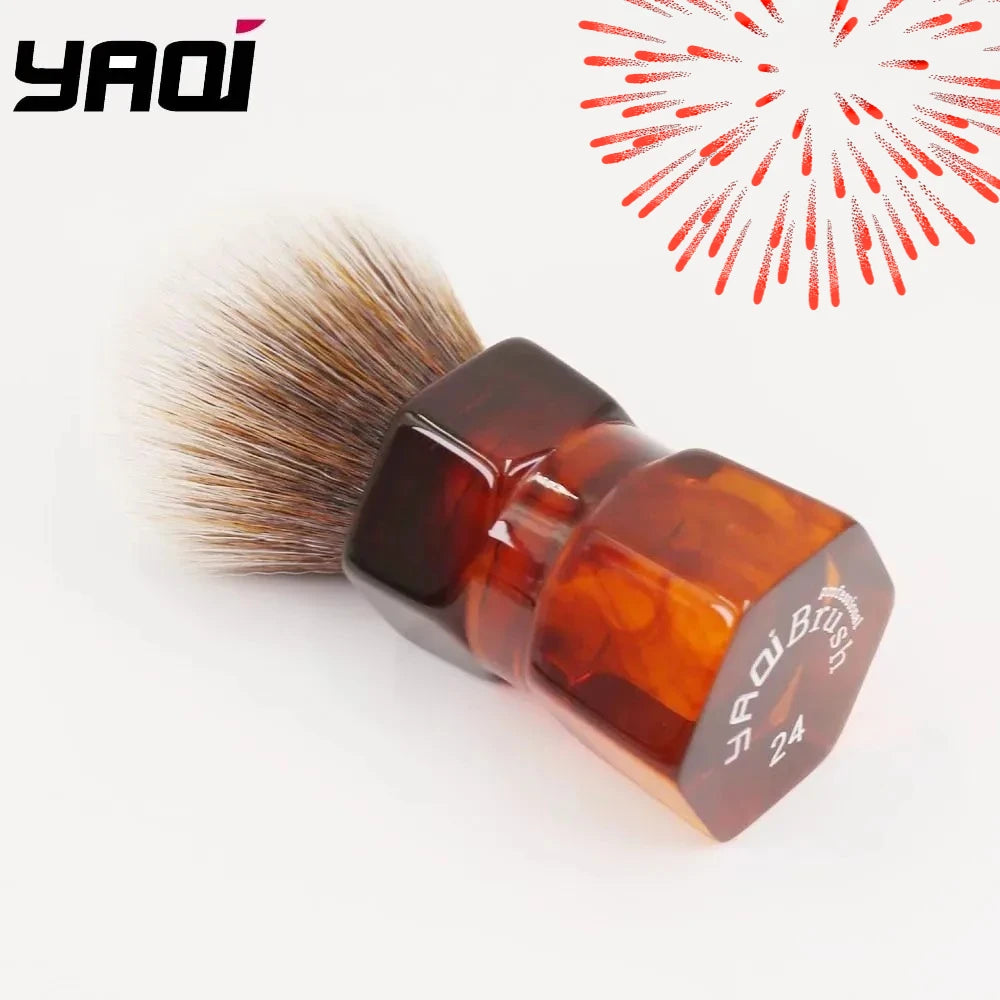 YAQI 24mm Moka Express Synthetic Hair Barbe Mens Shaving Brush