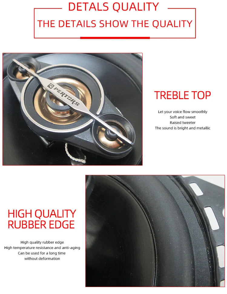 A Pair of 4" Coaxial Speaker 4-Way 350W Max Music Power Subwoofer Nominal Power 35W Impedance 4 Ohms for Audio Systems