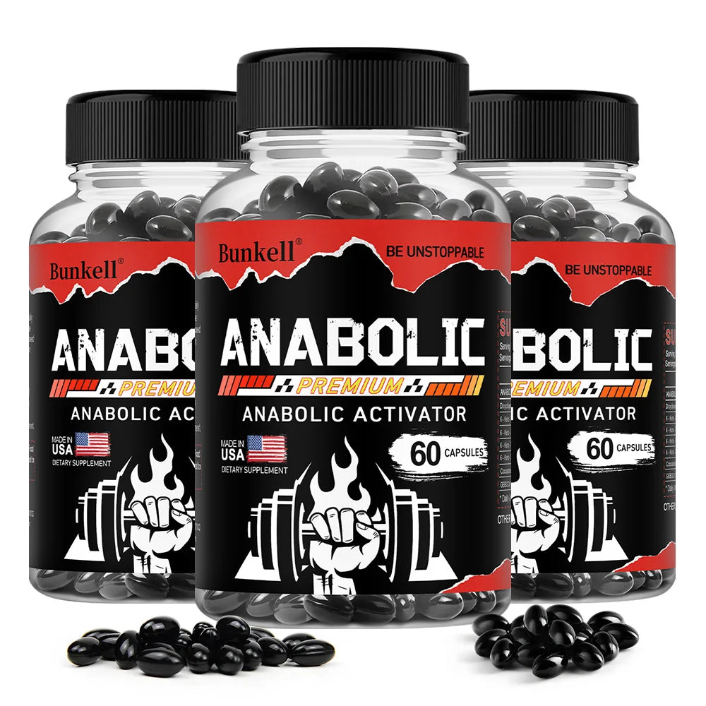 Men’s Muscle Builder Capsules - Lean Muscle Growth, Strength, Endurance & Recovery, Anabolic Activator, 30/60/120 Capsules