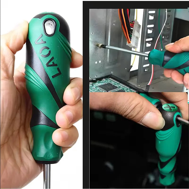 LAOA2pcsS2 alloy steel screwdriver household screwdriver phillips screwdriver screwdriver repair with magnetic