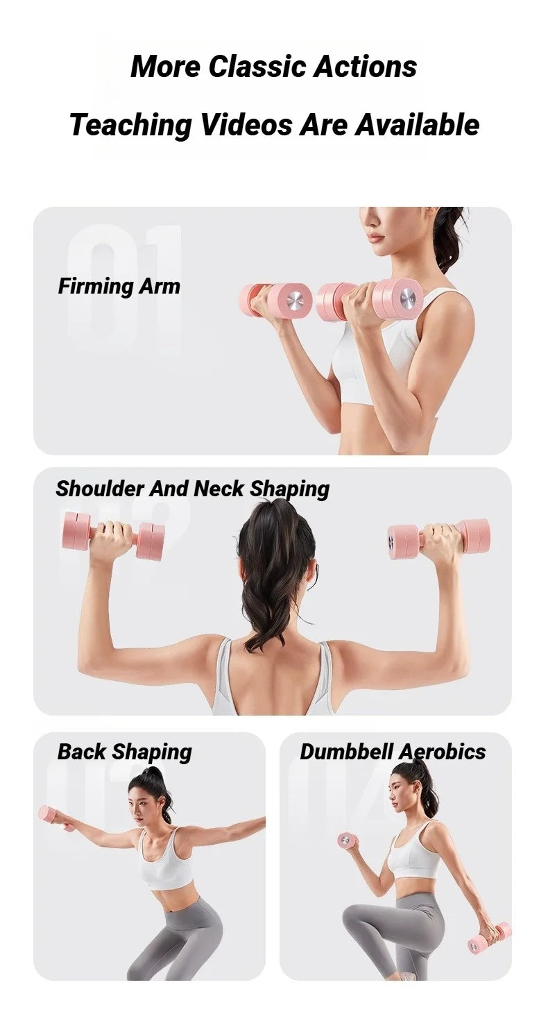 1Pair Adjustable 4In1 Dumbbell Set Ladies Fitness Home Small Thin Arm Weight Loss Equipment Dumbbells Multifunctional