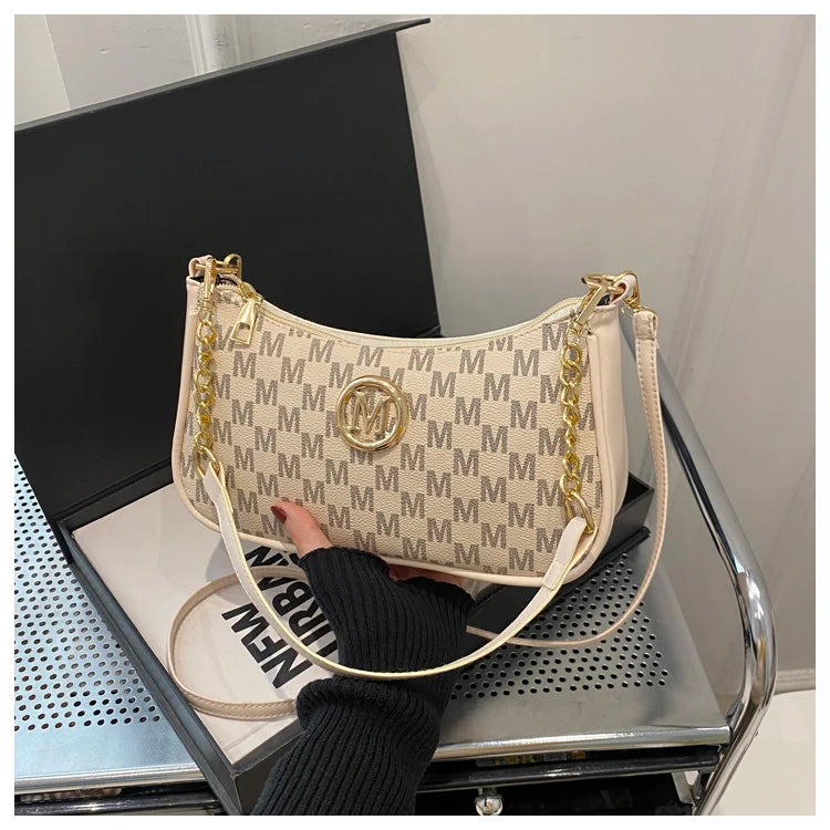Vintage Floral Print Underarm Bag Women's Crossbody Shoulder Bag Casual Versatile Small Bag Popular Female Fashion Design