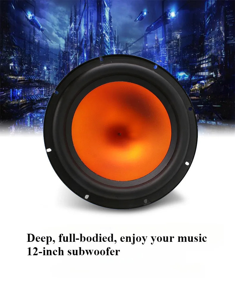 12" Car Subwoofer Speaker High-Quality High-Power Bass Speaker 12V Effective Power 180W