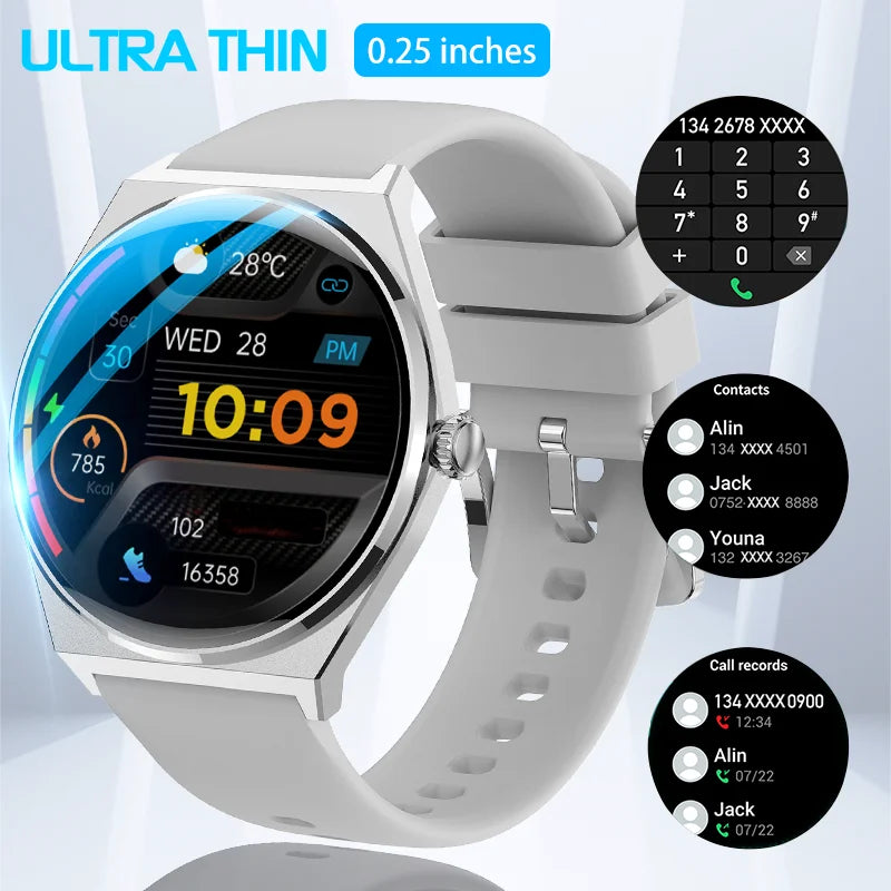 DAORKOW New Ultra thin Wireless Call SmartWatch Women Watches Men Sports Fitness Tracker Heart Rate Smartwatches For Android IOS