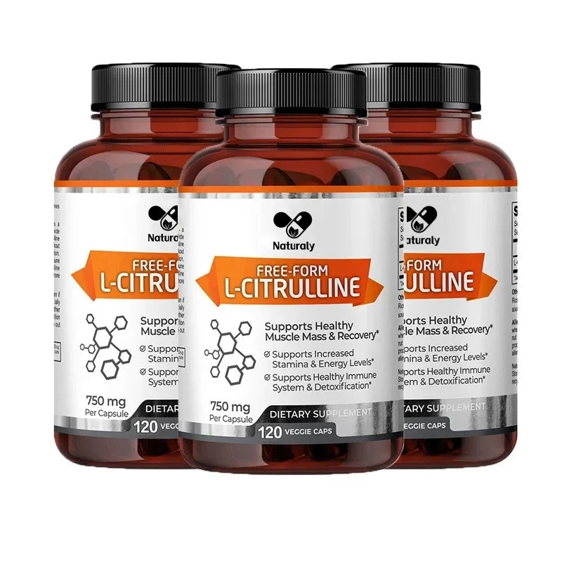Supplement With L-citrulline - Healthy Muscle Building, Energy, Strength, Immune System Support -120 Capsules Dietary Supplement